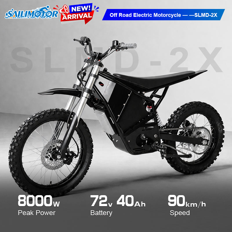OEM 8000W 72V 40Ah Electric Dirt Bike SLMD-2X 80km/h Mid-Drive Hydraulic Disc Brake Adult Off-Road E-Motorcycle