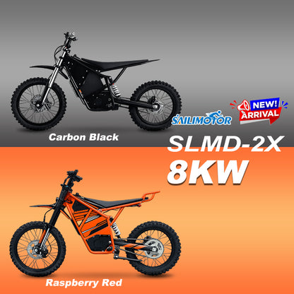 OEM 8000W 72V 40Ah Electric Dirt Bike SLMD-2X 80km/h Mid-Drive Hydraulic Disc Brake Adult Off-Road E-Motorcycle