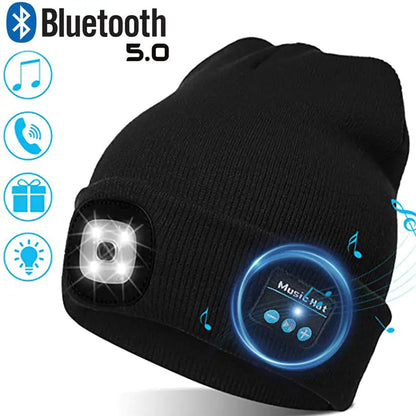 LED Hat With Stereo Headset