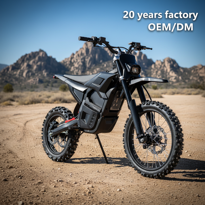 OEM Factory Stock New Trends Adult 5500W High Power Electric Dirt Pit Bike Motocross Motorcycle Mid-Drive 60V 27Ah Batte