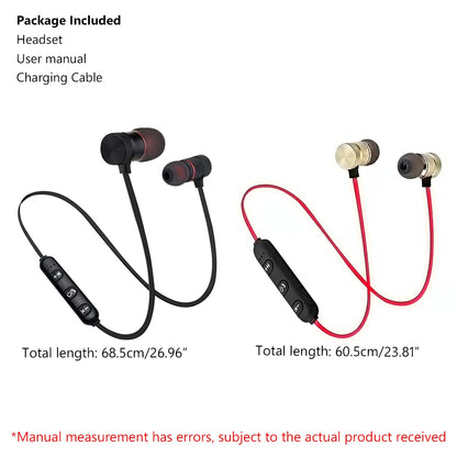 Wireless earphones Neckband Magnetic Sports 4.1 Bluetooth Earphone Stereo Earbuds Music Metal Headphones With Mic For All Phones