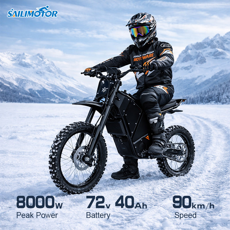 OEM 8000W 72V 40Ah Electric Dirt Bike SLMD-2X 80km/h Mid-Drive Hydraulic Disc Brake Adult Off-Road E-Motorcycle
