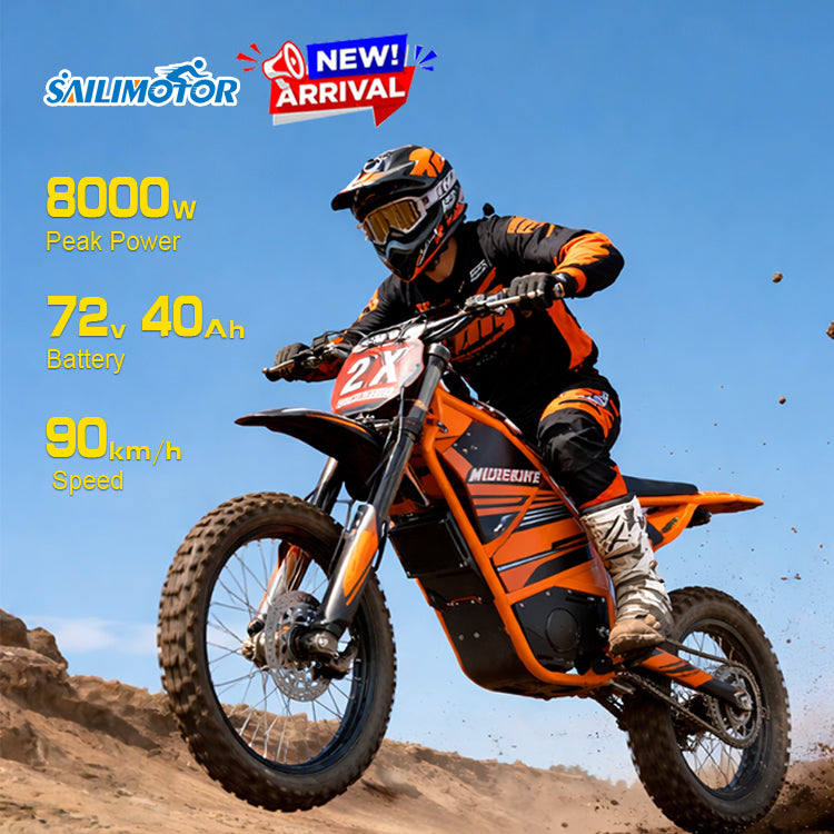 OEM 8000W 72V 40Ah Electric Dirt Bike SLMD-2X 80km/h Mid-Drive Hydraulic Disc Brake Adult Off-Road E-Motorcycle