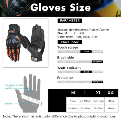 Racing Motorcycle Motorbike Motocross Riding Dirt Bike Full Finger Sports Gloves