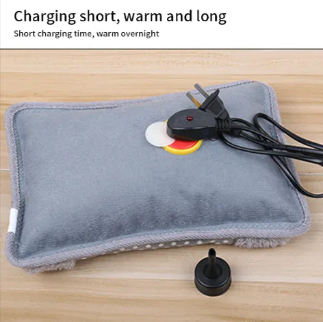 Rechargeable Winter Hot Water Bottle with Velvet Cover – Double Hand Warmth