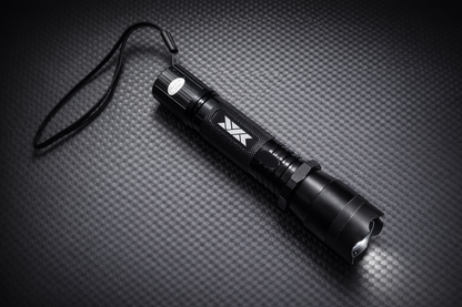 Black Flashlight Stun Shock Rechargeable Super Bright LED with Holster