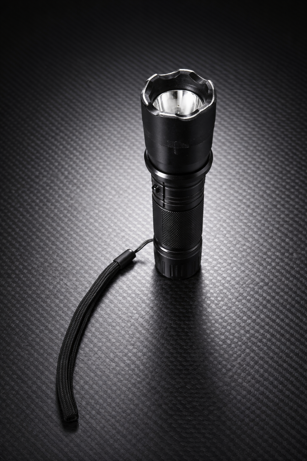 Black Flashlight Stun Shock Rechargeable Super Bright LED with Holster