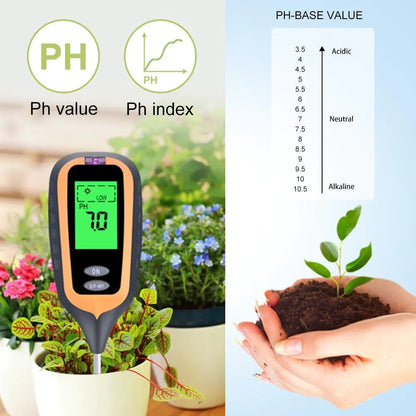 Soil Moisture and pH Meter Testing Instrument