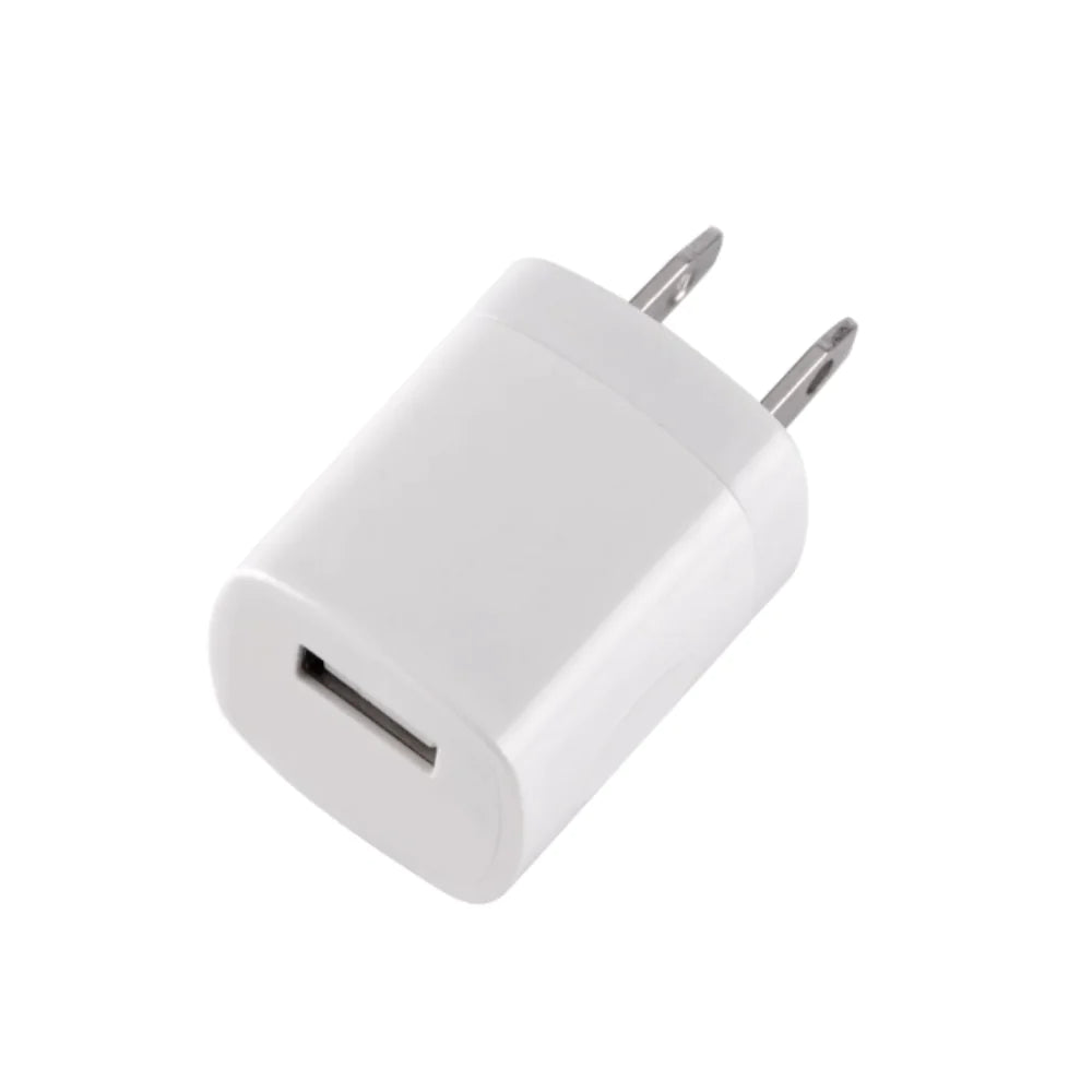 2-Pack White 1A USB Power Adapter - Anti Spier 