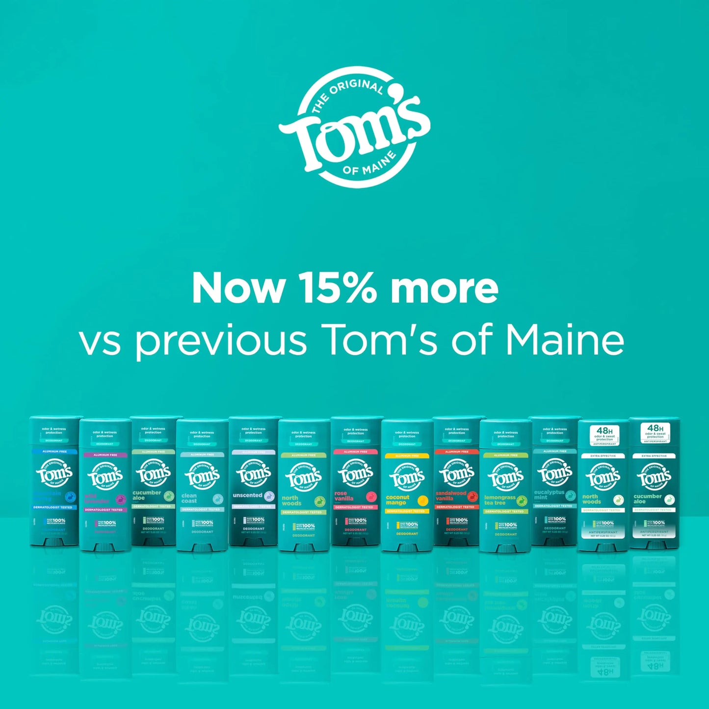 Tom’s of Maine Clean Coast Aluminum Free Natural Deodorant For Women & Men | Goes on Clear | Odor & Wetness Protection | Naturally Derived and Moisture-Locking Ingredients | 3.25 oz 3.25 Ounce (Pack of 1)