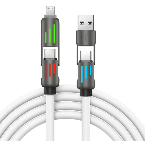 Colorful Four-In-One Fast Charge Cord