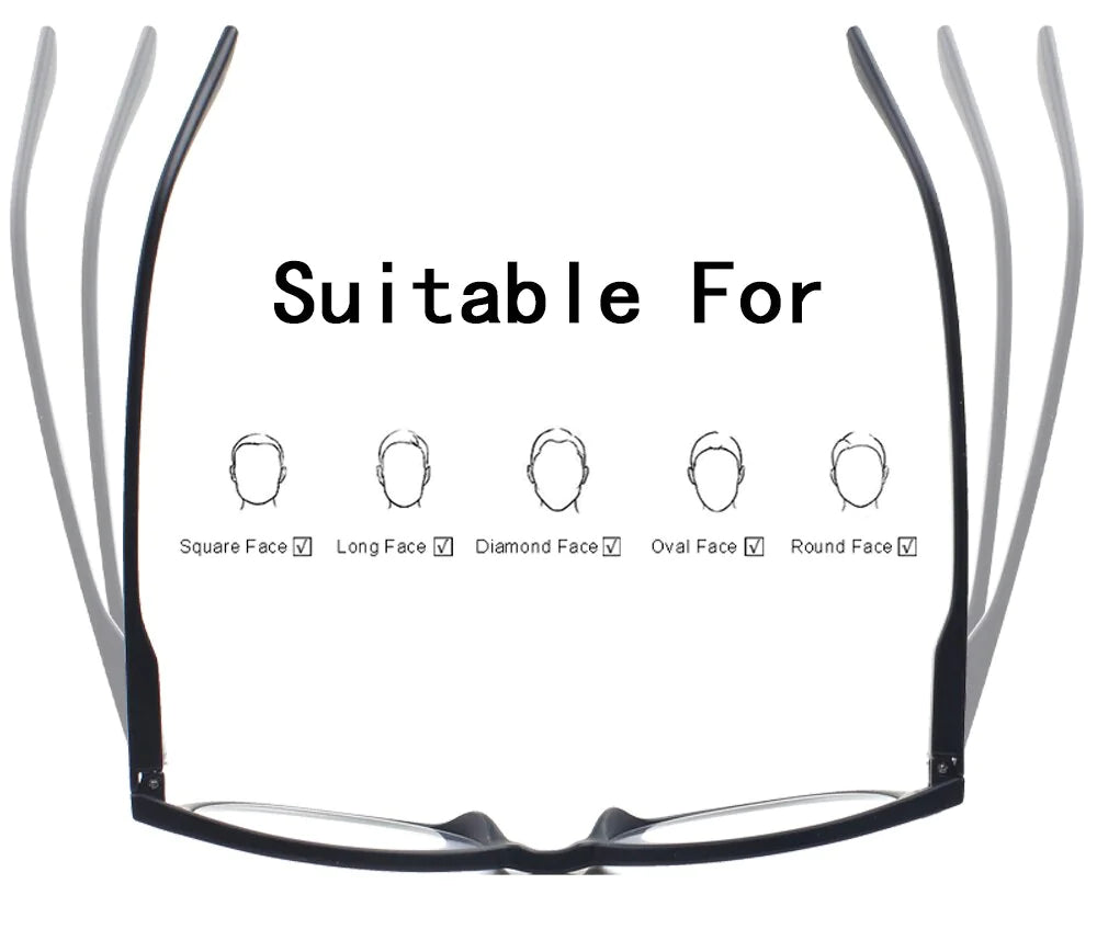 4 Pack Reading Glasses Readers Men Women Square Frame Spring Hinge Unisex Pairs - Anti Spier 