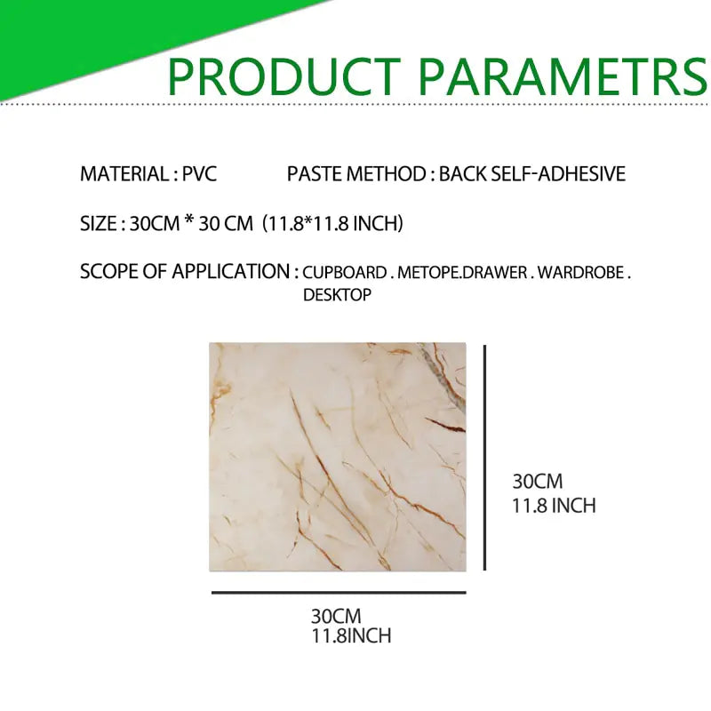 Thick Self-Adhesive Marble Floor Stickers