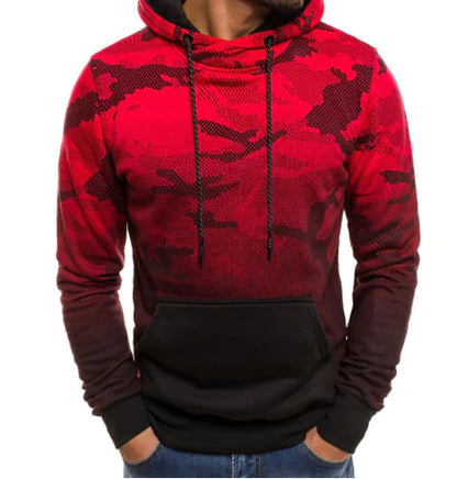 Camo Hoodie Sweatshirt with Hood