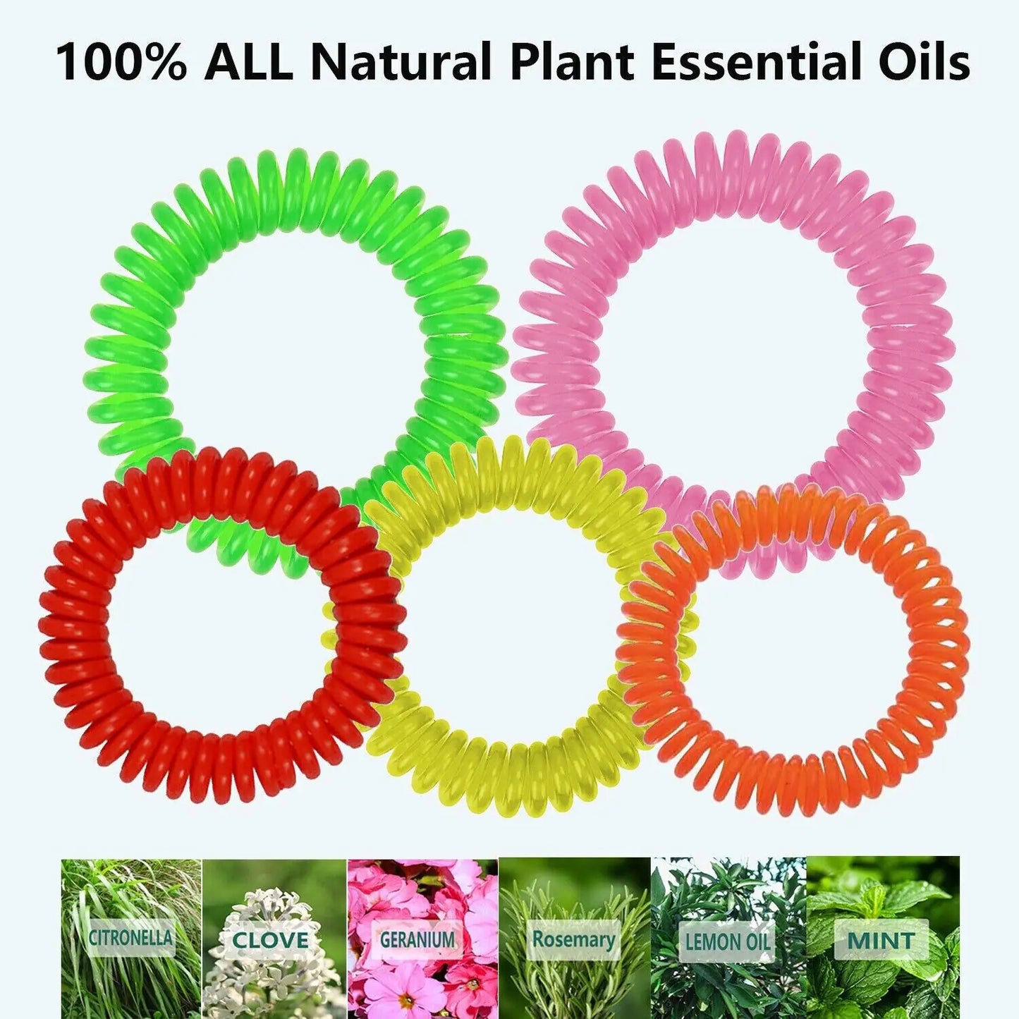 24 Pack Anti Bug Insect Pest Repellent Bracelet Wrist Band Natural Protection US - Anti Spier 