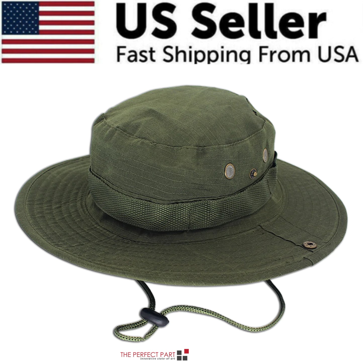 Wide Brim Sun Hat UV Protection Bucket Cap For Hiking Camping Fishing Safari Men - Anti Spier 