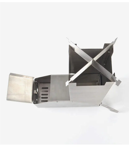 Stainless Steel Folding BBQ Grill for Camping and Firewood