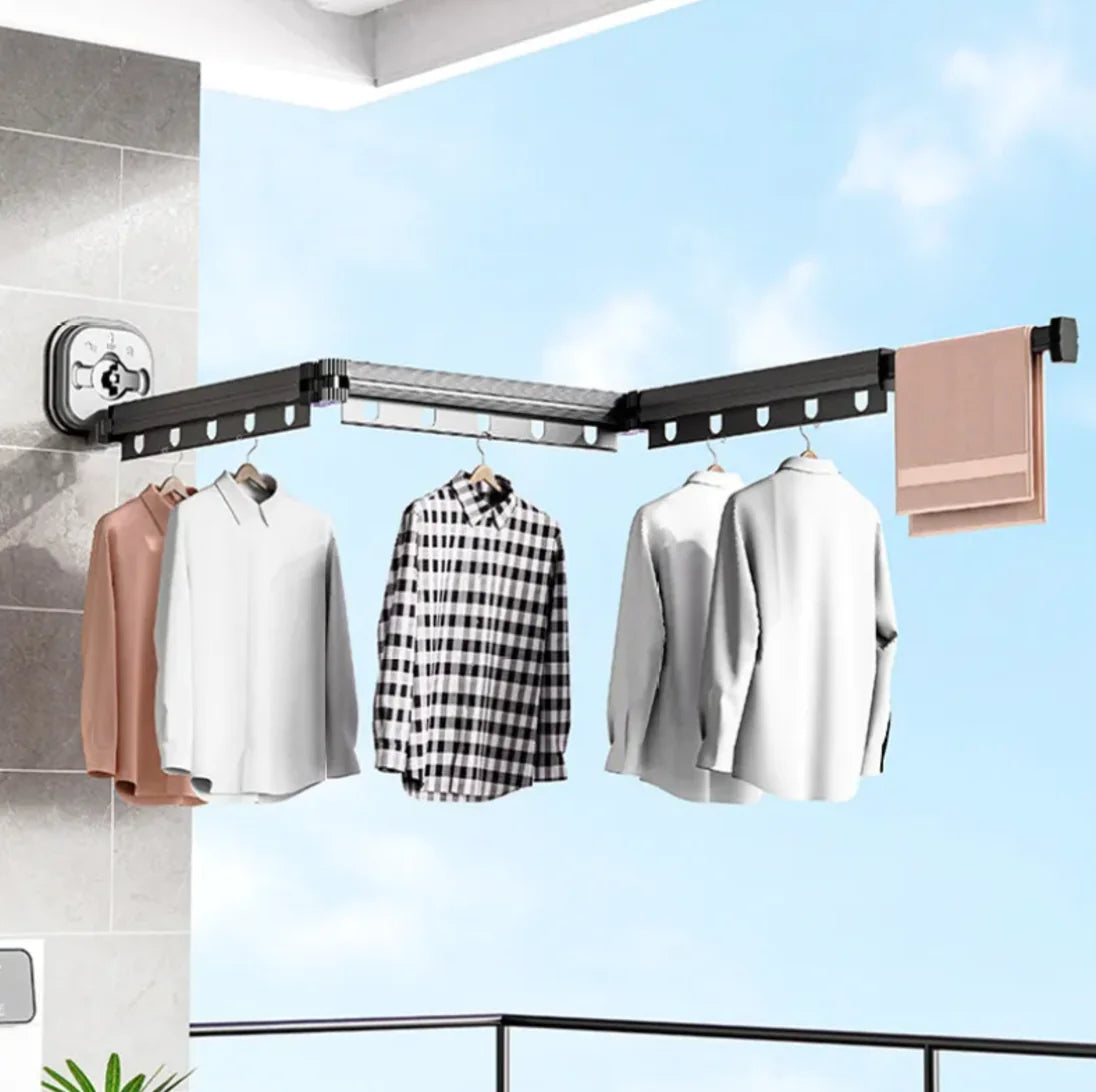 Retractable Aluminum Suction Cup Clothes Hanger