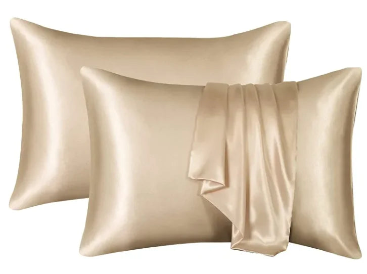 Silk-like Solid Color Pillowcase