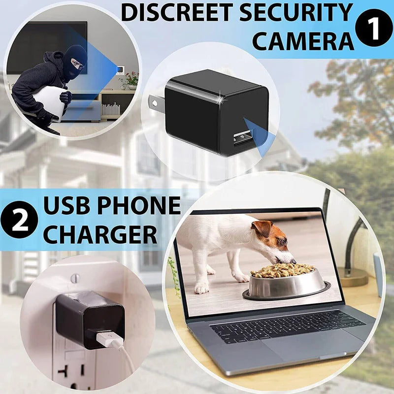 Mini Hidden Camera Home Security Nanny Cam Full HD 1080P DVR Night Vision Audio - Anti Spier 