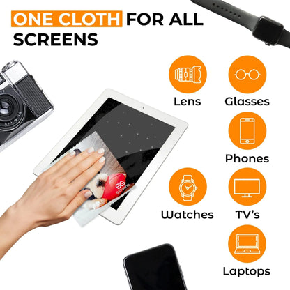 Microfiber Cleaning Cloth for Glasses Lens Camera Phone Screen 6 Pcs Very Soft