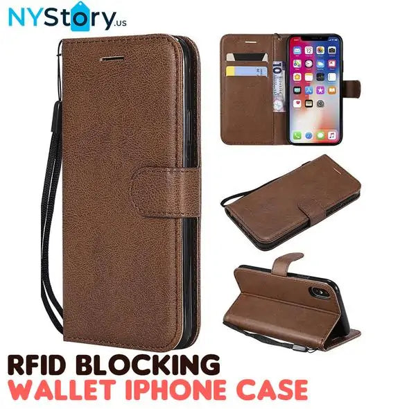 RFID Blocking Wallet iPhone Case