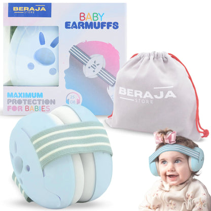 Beraja Store Baby Ear Muffs Noise Protection- Baby Ear Muffs Noise Protection - Baby Noise Cancelling Headphones - Baby Ear Protection (Blue)