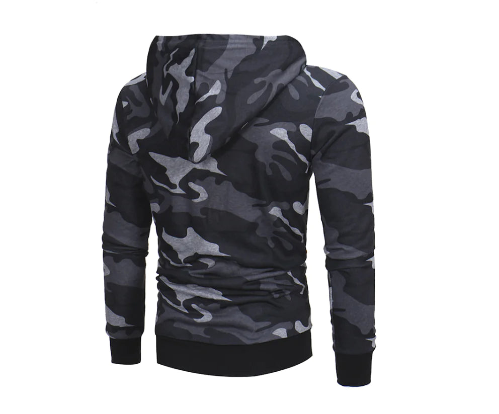 Camo Hoodie Sweatshirt with Hood