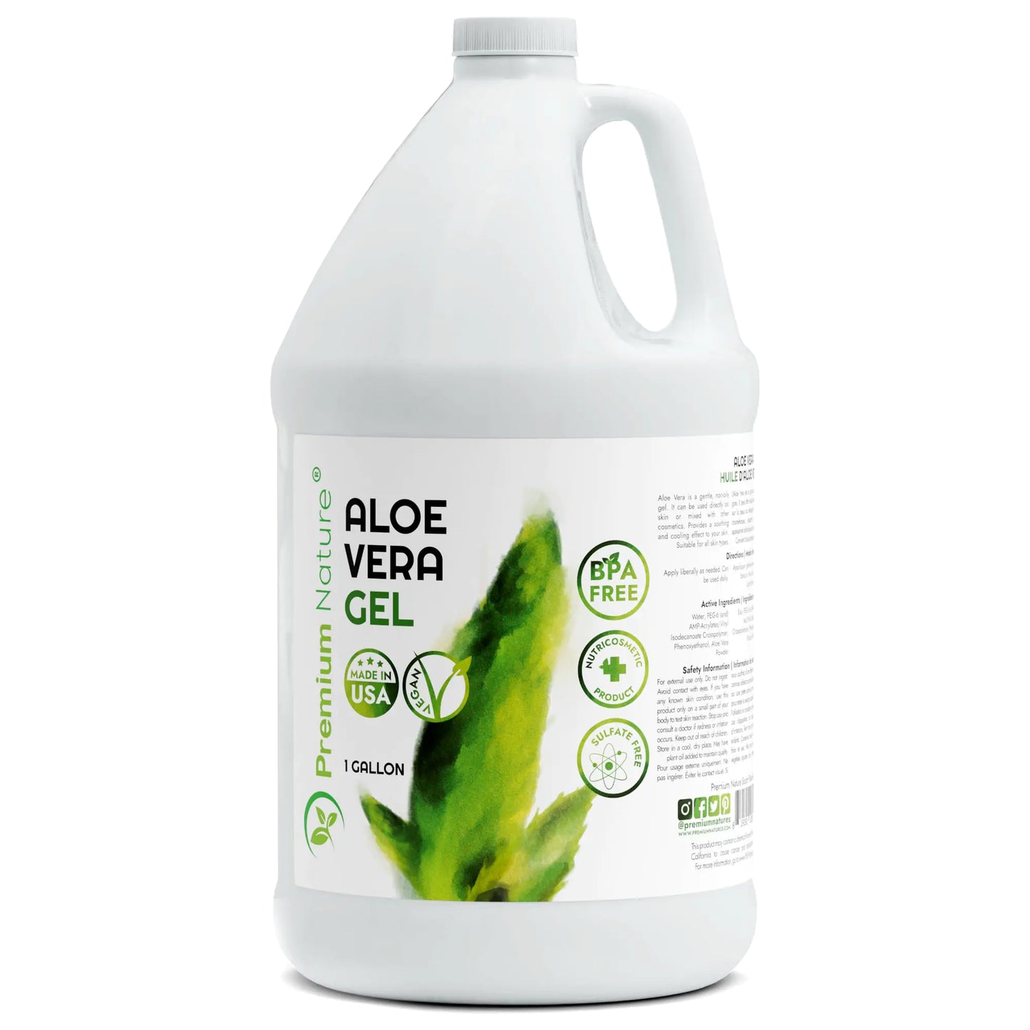 Premium Nature Pure Aloe Vera Gel For Face & Dry Skin Sunburn Relief Aloe Vera Gel for Skin Moisturizer Aloe Vera Gel from Aloe Vera Plant Aloe Vera Gel for Hair Aloe Gel 1 Gallon