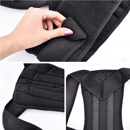 Adjustable Posture Corrector Low Back Support Shoulder Brace Belt For Men Women - Anti Spier 