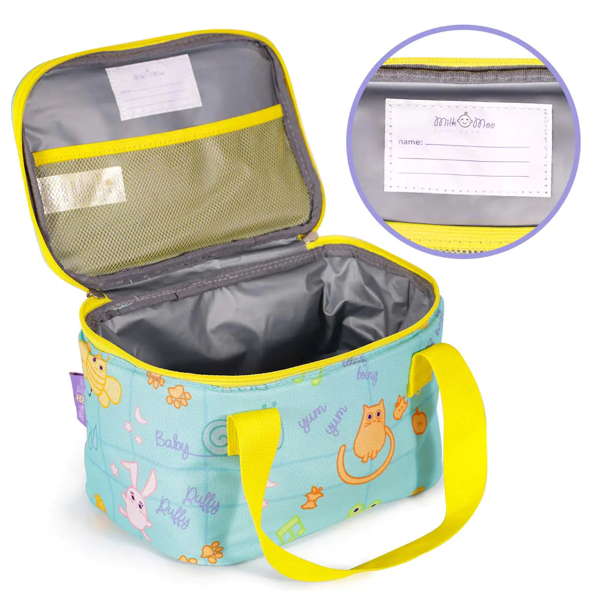 Milk&Moo Insulated Lunch Box For Kids, Turquoise