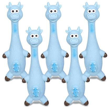 KrauzPet Dog Toys Squeaky Funny Animal Interactive Latex Rubber Squeak Pet Toy Pack for Puppy Small Medium Breed Dogs