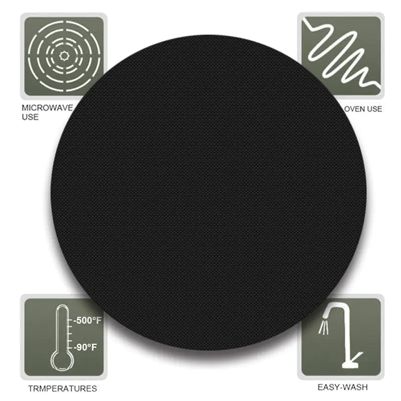 High-Temperature Non-Stick Round BBQ Mat 15.75”