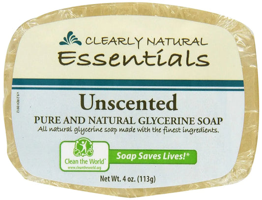 Clearly Natural Glycerin Bar Soap Unscented4 Ounce (Pack of 6)