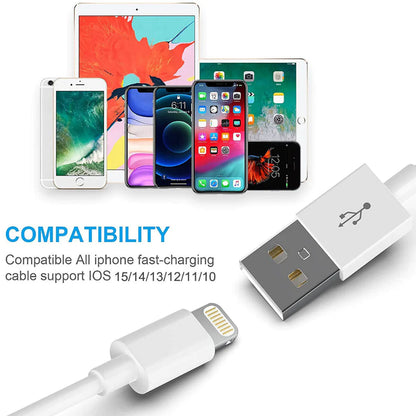 Extra Long 10FT USB Data Cable Cord For iPhone - Anti Spier 