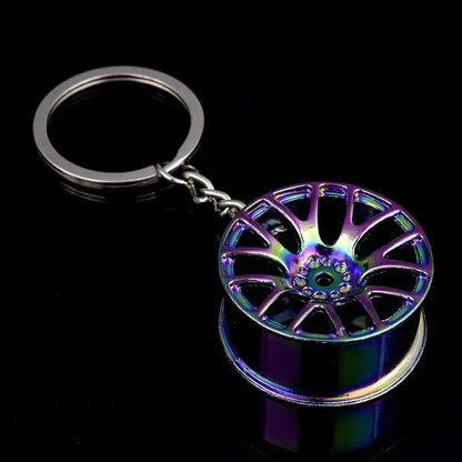 Wheel Rim Hub Tuning Keychain