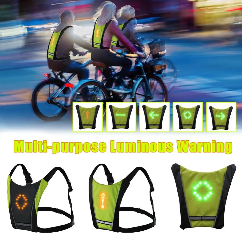 LED Cycling Safety Vest with Bag