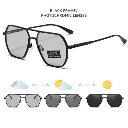 Luxury Metal Photochromic Sunglasses