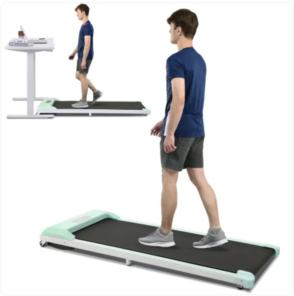 2-in-1 Under Desk Electric Treadmill 2.5HP with Remote Control & Display for Home, Office, and Gym