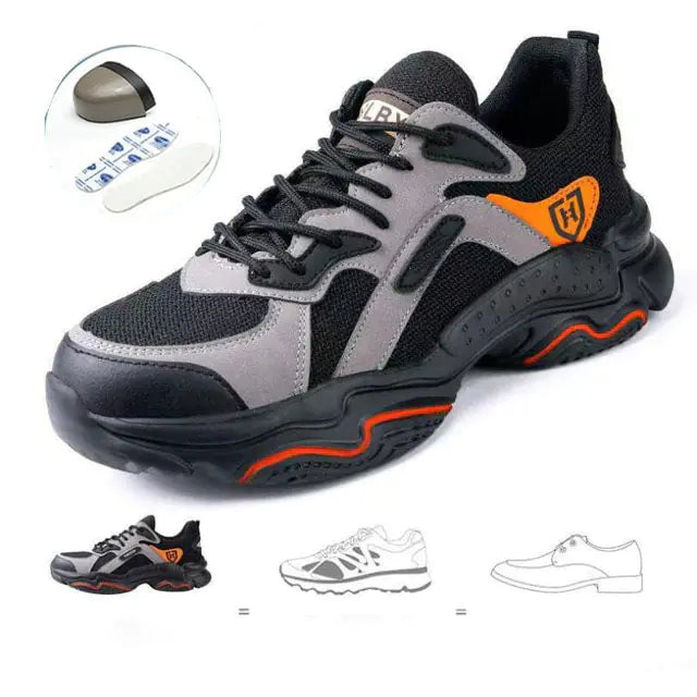 Men Steel Toe Outdoor Safety Work Shoes