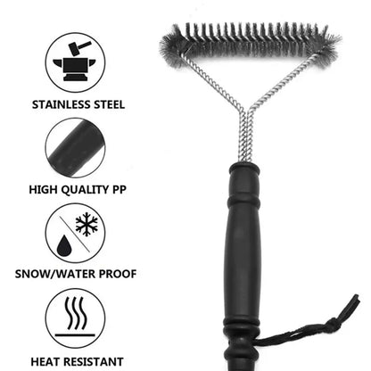 Stainless Steel BBQ Grill Cleaning Brush - 1pc Tool