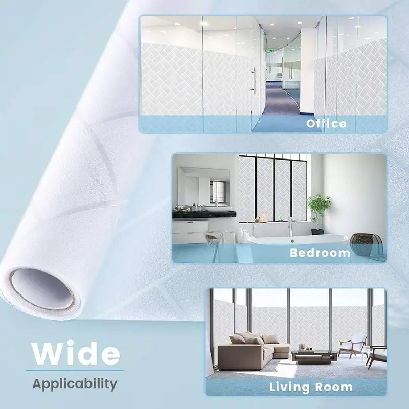 Window Privacy Film - Static Cling UV Blocking Vinyl
