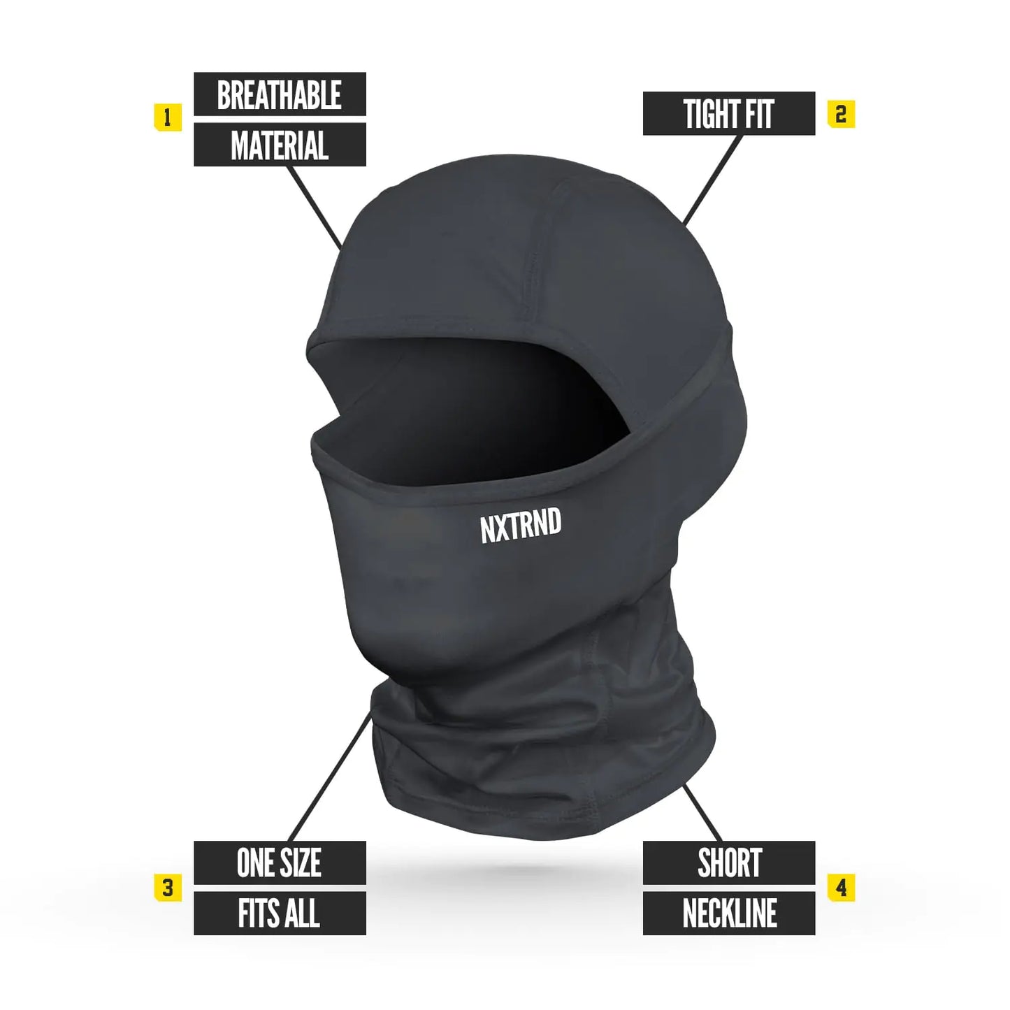 Nxtrnd Football Ski Mask, Shiesty Mask, Cooling Sports Balaclava One Size Black