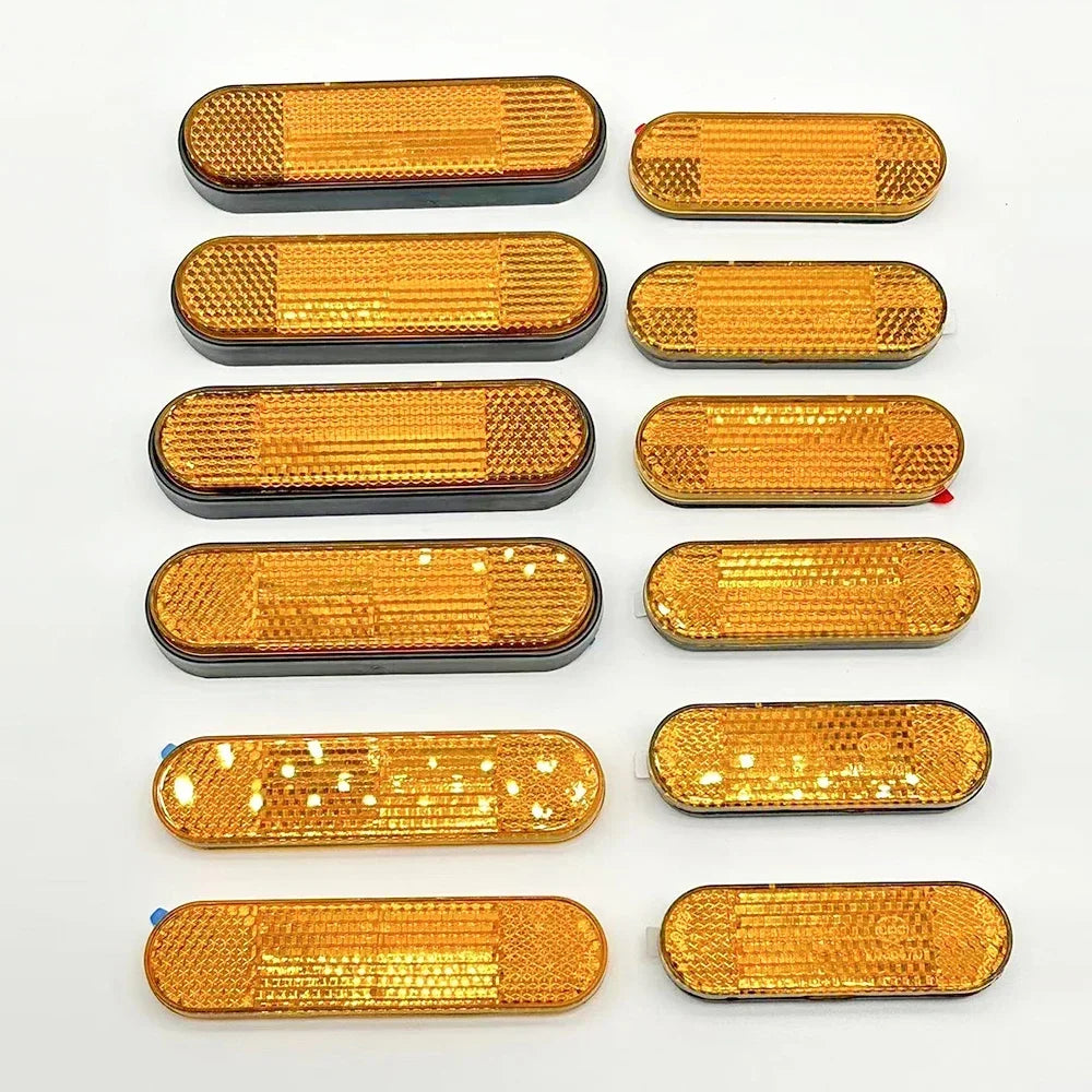 Enhance Safety with Small Amber/White/Red Reflective Round Reflectors for Scooters