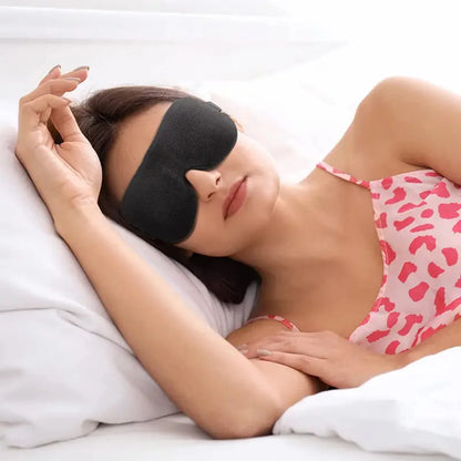 Ultimate Relaxation Deluxe Premium Ultra-Soft 3pcs Sleep Eye Mask Set - High-Quality Contoured Cup Blindfold for Restful Night,