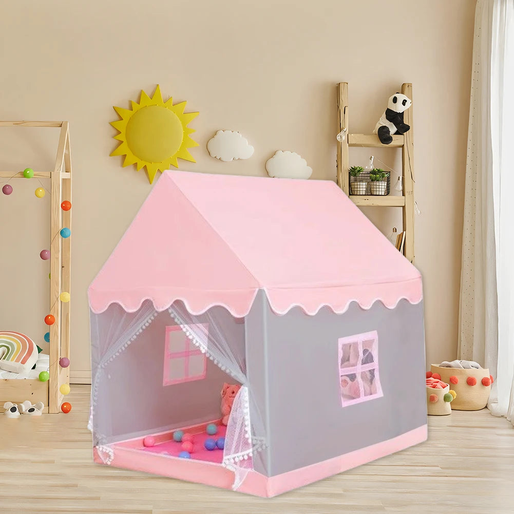 Kids Tent for Toddlers Kids with Windows Playhouse Tent Castle Play Tent Play House for Children Indoor and Outdoor Games