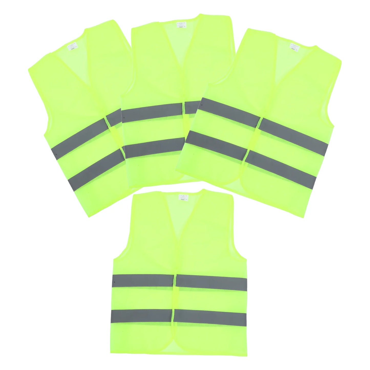 4 PCS High Visibility Cycling Riding Vests Reflective Safety Vests Jackets for Outdoor Construction Work Safety Road Traffic San