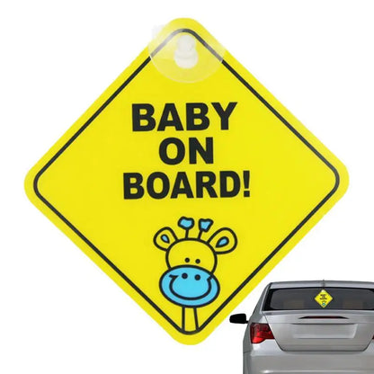 Baby On Board BABY IN CAR PVC Stickers Safety Reflective Tuning Cartoon Window Decals Automobiles Personalized Ornaments