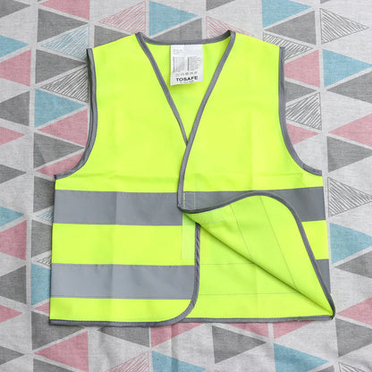 Kid Safety Vest Outdoor Night Reflective Waistcoat for Kid Child Boy Girl (Yellow M Size) Reflective Safety Vest