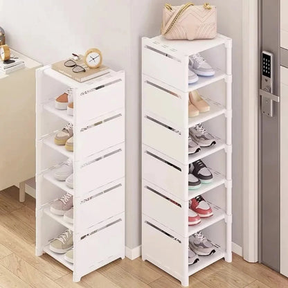 Multi-Layer Stackable Shoe Cabinet Shoes Storage Rack foldable free combination shoe rack For Entry Wall Corner Shoes Shelf